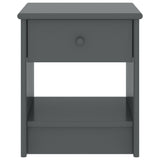 Bedside Cabinet Dark grey Solid pinewood Compact Bedside Cabinet 322226