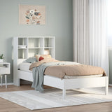 Bookcase Bed without Mattress White 90x200 cm Solid Wood Pine 3322880