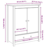 Highboard 83x41,5x100 cm Solid Wood Pine 823514
