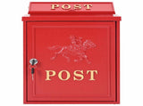 Wall Mounted Mailbox Red 29 x 13 x 41 cm Cast Aluminum 42023498