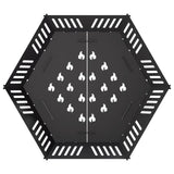 Fire Pit Black 60 x 60 x 18 cm Steel 8012600