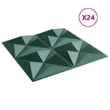 Wall Panels 24 pcs Green 50x50 cm XPS 6 m Origami 4100066