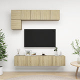 5 Piece TV Cabinet Set Sonoma Oak Engineered Wood 3079008