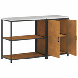 Kitchen Storage Set HATTEM 2 pcs Rusty Steel 3392665