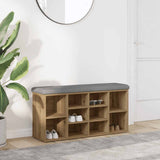 Shoe Bench Artisan Oak 82x32x45.5 cm Engineered Wood 857628