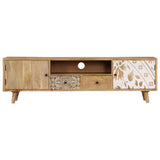 TV Cabinet 140x30x40 cm Solid Mango Wood 249856