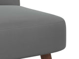 Slipper Chair Dark Grey Velvet 42050513