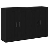Wall-mounted Cabinet 2 pcs Black oak 160 x 34 x 90 cm 3333107