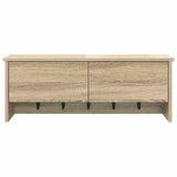 Wall-Mounted Coat Rack with Shelf Sonoma Oak 80 x 20 x 30 cm 874341