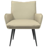 Armchair Cream Faux Leather 42047736