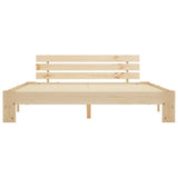 Bed Frame Natural Solid pine wood, Plywood Double Durable 283164