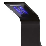 ZNTS Shower Panel Unit Aluminium 20x44x130 cm Black 142996
