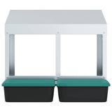 Chicken Nesting Box 2 Compartments Wall-Mounted Galvanised Steel 4104891