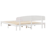 Bed Frame with Headboard White 180 x 200 cm Solid Pine Wood 872054