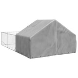 Outdoor Dog Kennel with Run 6x3x1,9 m Galvanised Steel 3329242