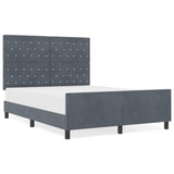 ZNTS Bed Frame Dark Grey 160x200 cm Velvet 3344886