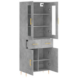 Highboard Concrete Grey 69.5x34x180 cm Engineered Wood 3198525