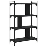 Bookcase 4-Tier Black 76x32x123 cm Engineered Wood 833935