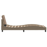 Bed Frame without Mattress "Zadar" Cappuccino 90x190 cm Single Faux Leather 3208153