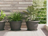 Round Flower Pot 24 pcs Black 26 x 21.5 cm Plastic 42020295