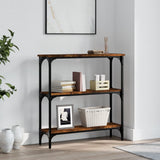 Console Table Smoked Oak 75x22.5x75 cm Engineered Wood 834032