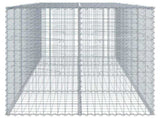 Gabion Basket with Cover 400x100x100 cm Galvanised Iron 3295196