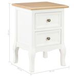 ZNTS Bedside Cabinet 2 pcs White 35x30x49 cm MDF 280037