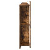 Headboard Cabinet with Storage Smoked Oak Engineered Wood 8001296