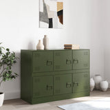 Sideboard Olive Green 99x39x73 cm Steel 841797