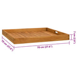 Serving Tray 70x70 cm Solid Teak Wood 315459