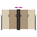 Retractable Side Awning Taupe 140x600 cm 4004619