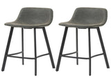 Bar Stools Set of 2, PU Leather Dining Stools with Backrest, Footrest, for Kitchen, Counter, T3398P423560