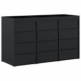 Wheelie Bin Storage for 3 Bins Black 204 x 77.5 x 121.5 cm 3394739