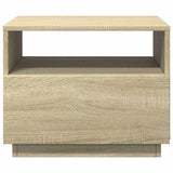 Coffee Table with LED Lights Sonoma Oak 50x49x40 cm 839828