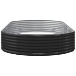 Garden Raised Bed Galvanised Steel 296x140x36 cm Anthracite 319031