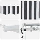 Automatic Retractable Awning Anthracite&White 300x250 cm 3215780