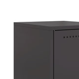 Bedside Cabinets 2 pcs Black 36x39x60.5 cm Steel 846447