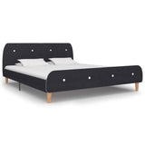 Bed Frame without Mattress Dark Grey Fabric 150x200 cm King Size 281099