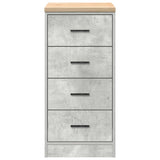 Garage Storage Cabinet Concrete Grey 40x51x85 cm Solid Wood Pine 860592