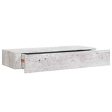 330265 Wall-mounted Drawer Shelf Concrete Grey 60x23,5x10cm MDF