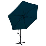 Cantilever Garden Parasol Solid blue Polyester, Steel 3m Diameter 42201