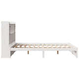 Bookcase Bed without Mattress White 140x200cm Solid Wood Pine 3322420