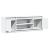 TV Cabinet with LED White 139.5x34x50 cm Engineered Wood 852194