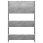 Wall Shoe Cabinets 2 pcs Concrete Grey 60x18x90 cm Engineered Wood 806768