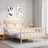 Bed Frame without Mattress 140x200 cm Solid Wood Pine 3193271