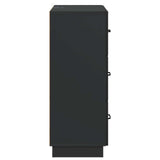 Drawer Cabinet Black 66 x 34.5 x 87 cm Engineered Wood 895296