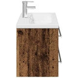 Bathroom Sink Cabinet with Drawer Wall-mounted 2 pcs Old Wood 3333130