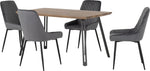 ZNTS Quebec Straight Edge Dining Set with Avery Chairs 400-401-251