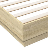 Bed Frame without Mattress Sonoma Oak 200x200 cm 3209830