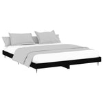 ZNTS Bed Frame without Mattress Black 120x200 cm Engineered Wood 832254